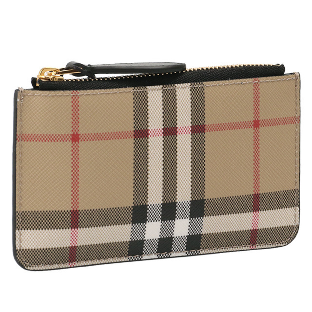 Burberry with Case KELBROOK Case Check Black Pouch Strap Tan - Picture 2 of 4